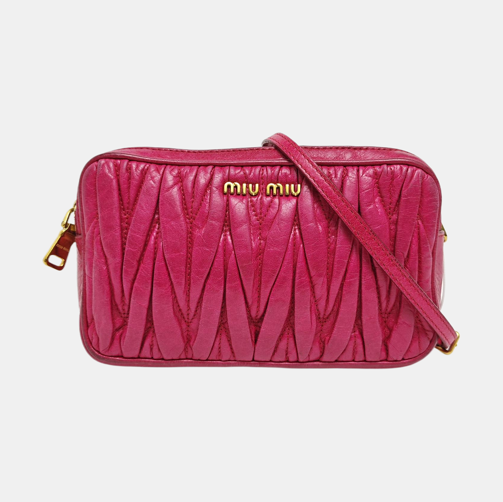 Quilted Lambskin Shoulder Bag Red