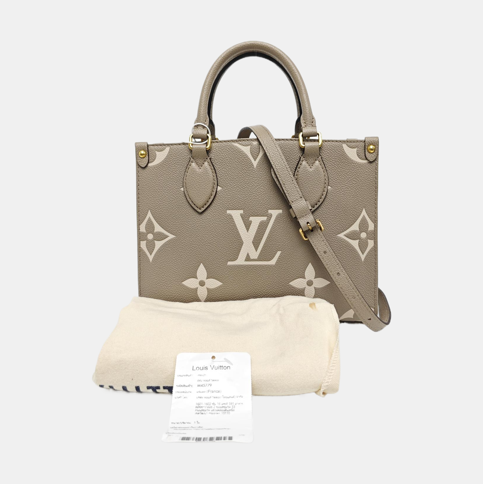 ONTHEGO PM Monogram Calfskin Gray