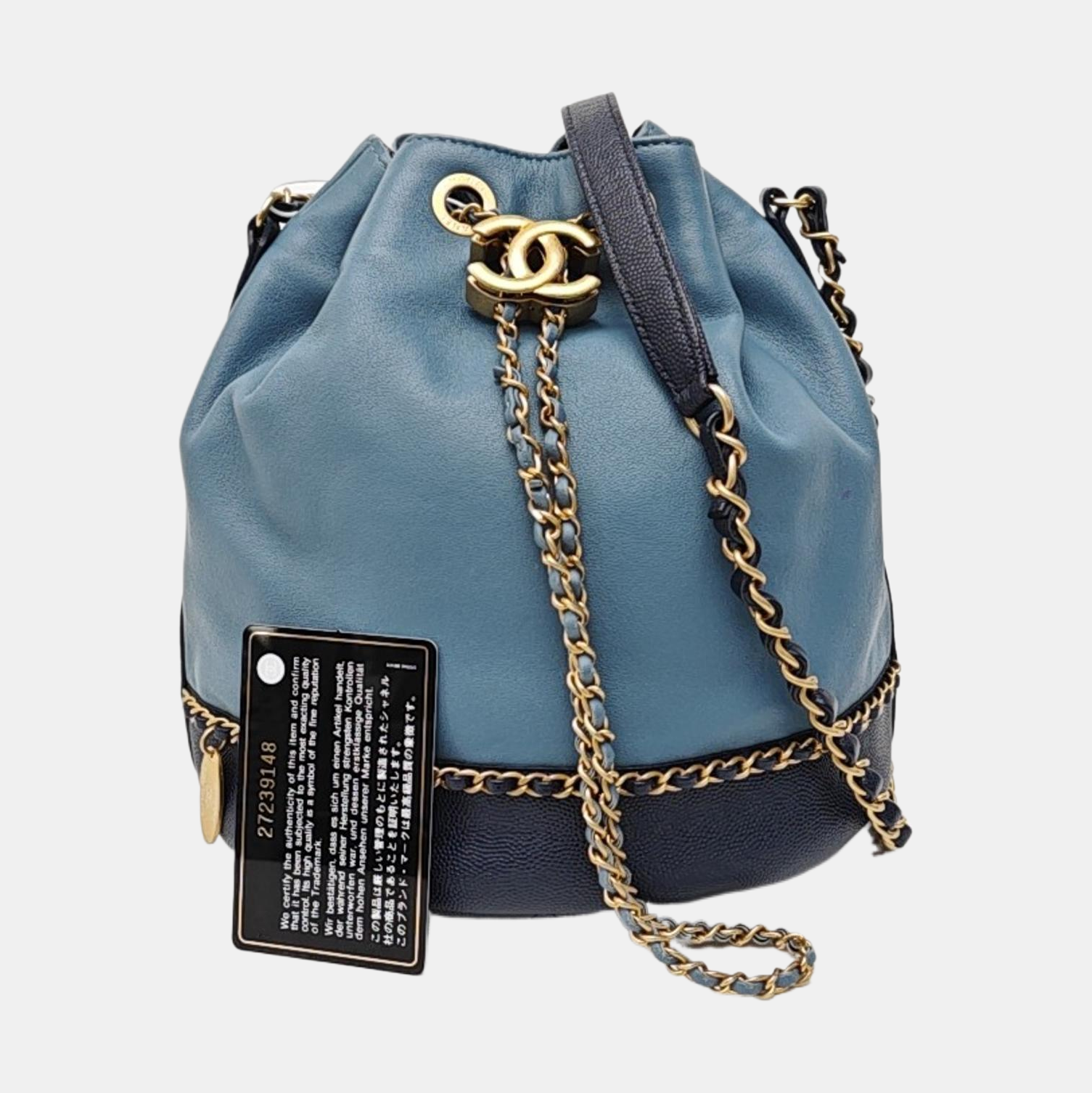 Quilted Lambskin Bucket Bag Multicolor