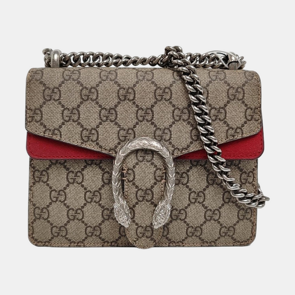 Dionysus Mini Monogram Coated Canvas Beige