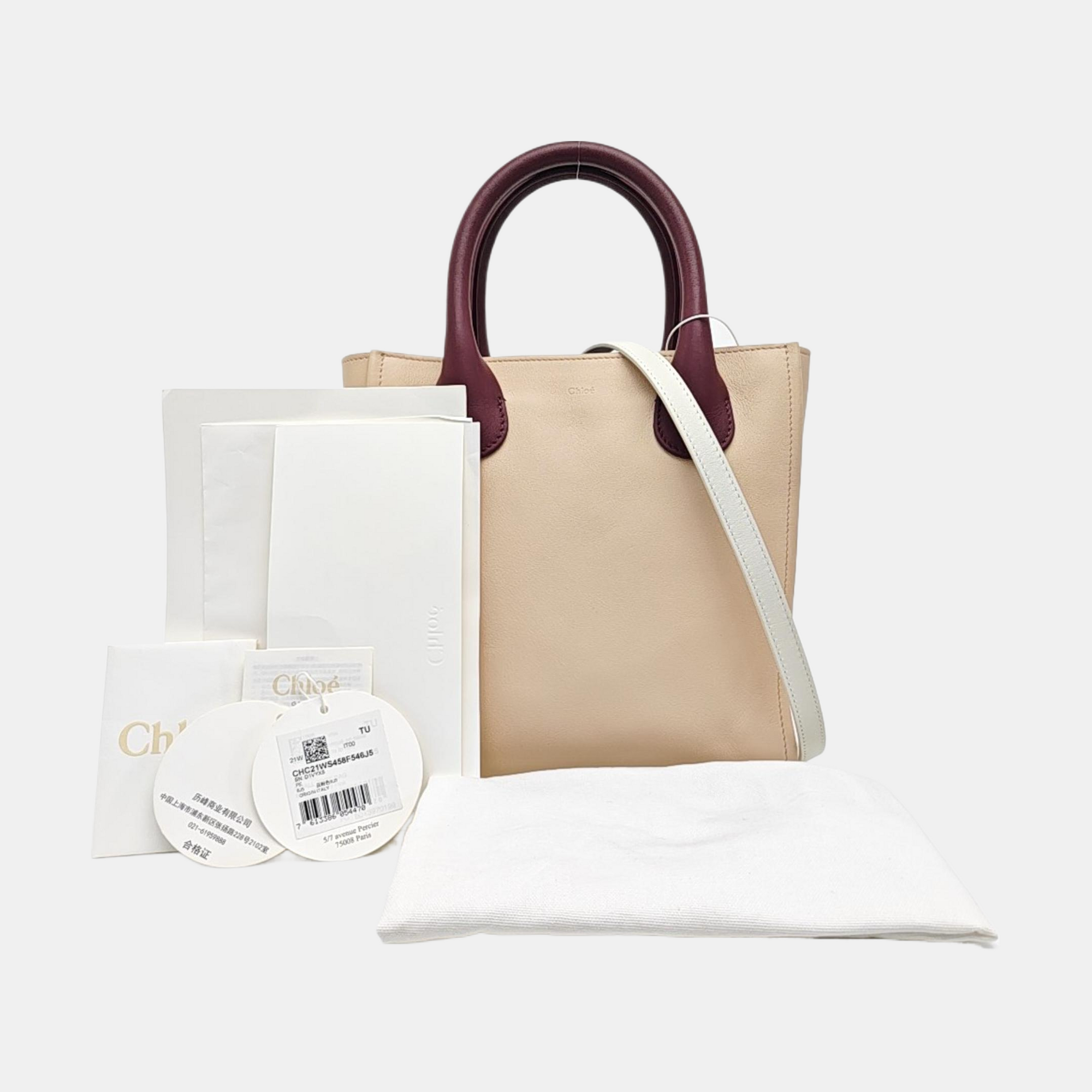 Calfskin Tote Bag Pink