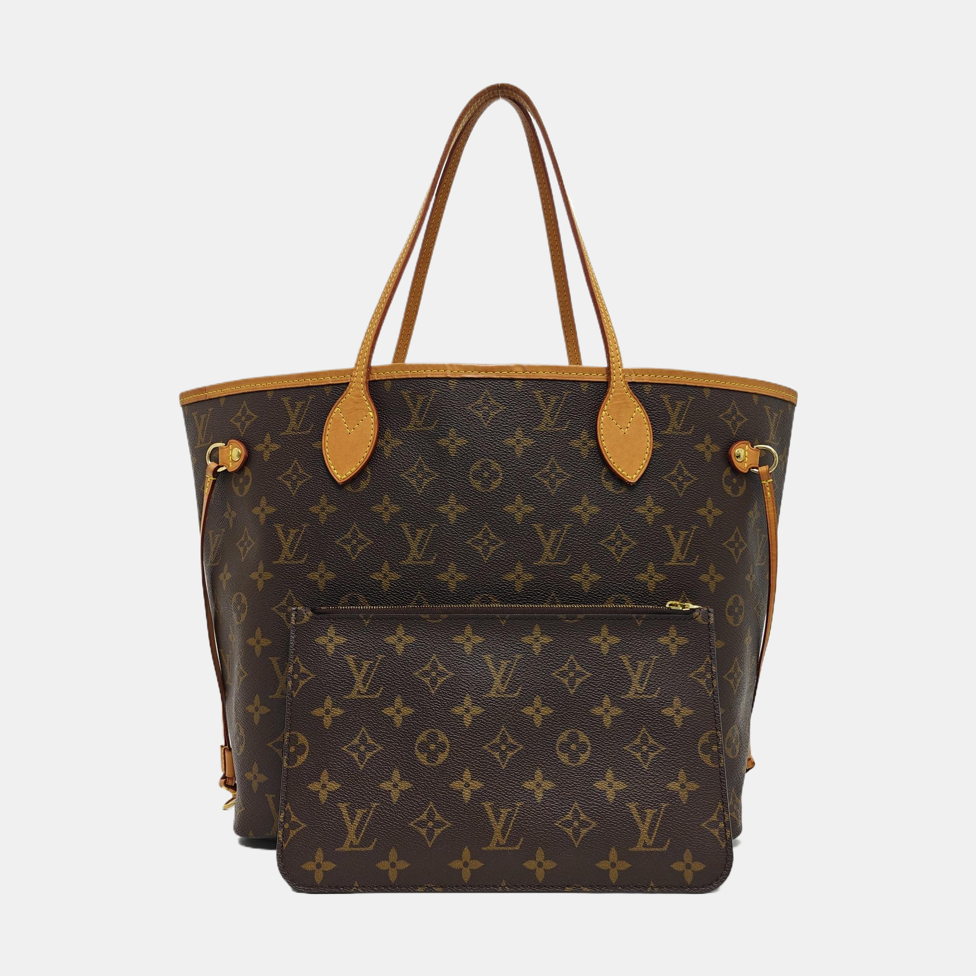 NEVERFULL MM Monogram Coated Canvas Brown