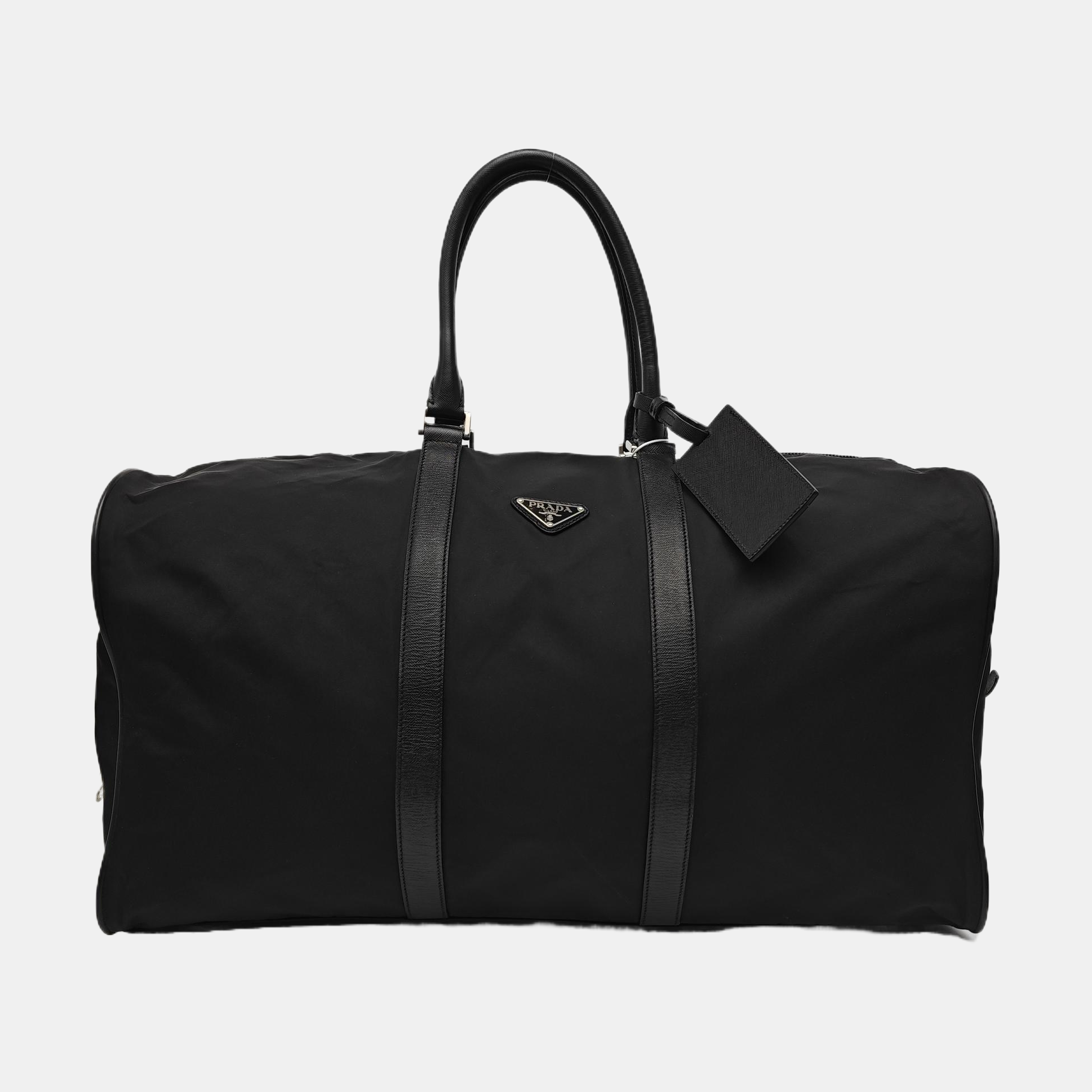Nylon Top Handle Bag Black