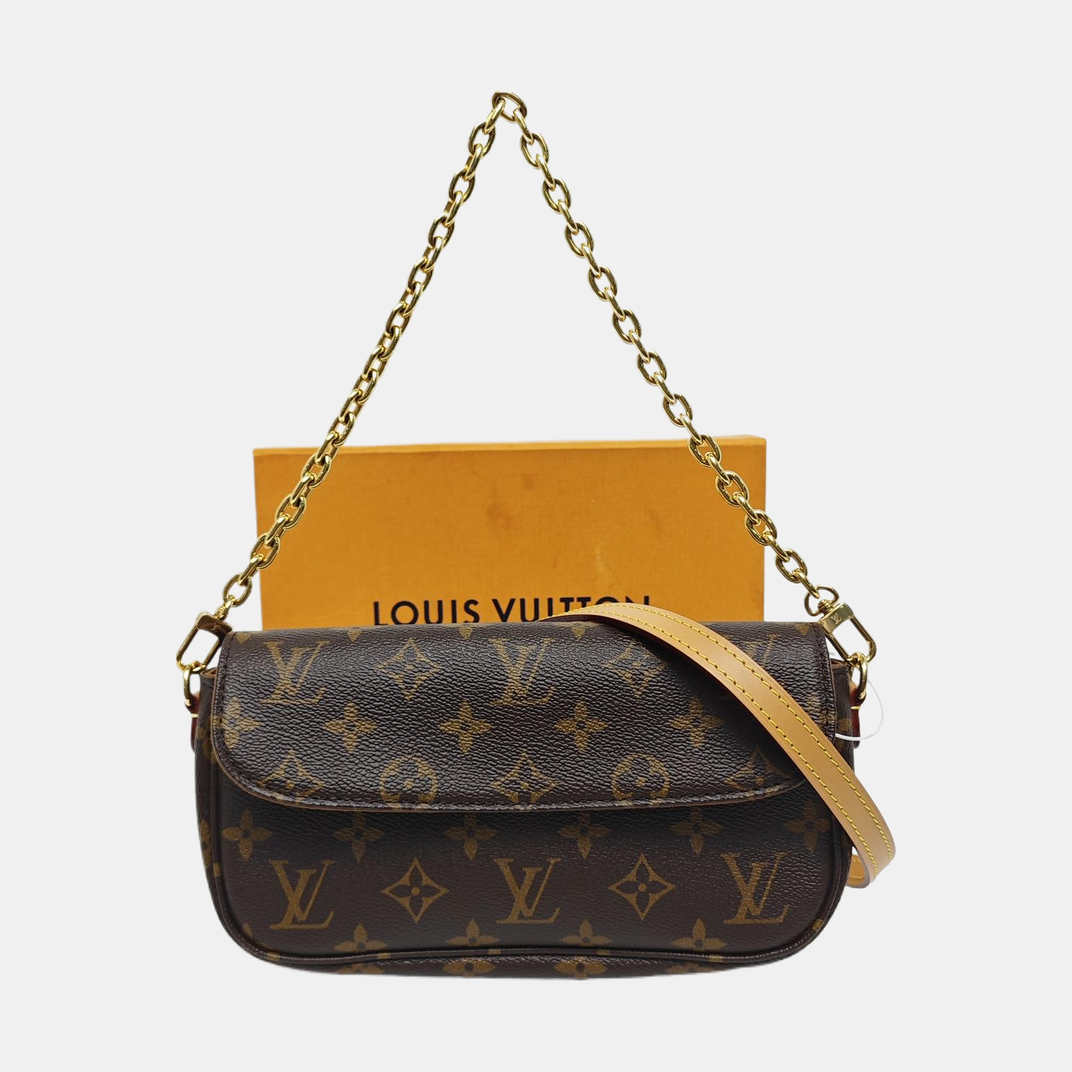 IVY Monogram Coated Canvas Brown