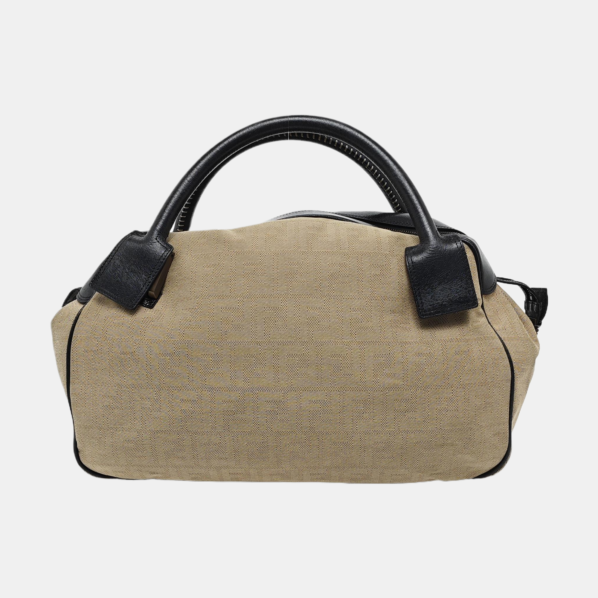 Canvas Top Handle Bag Brown