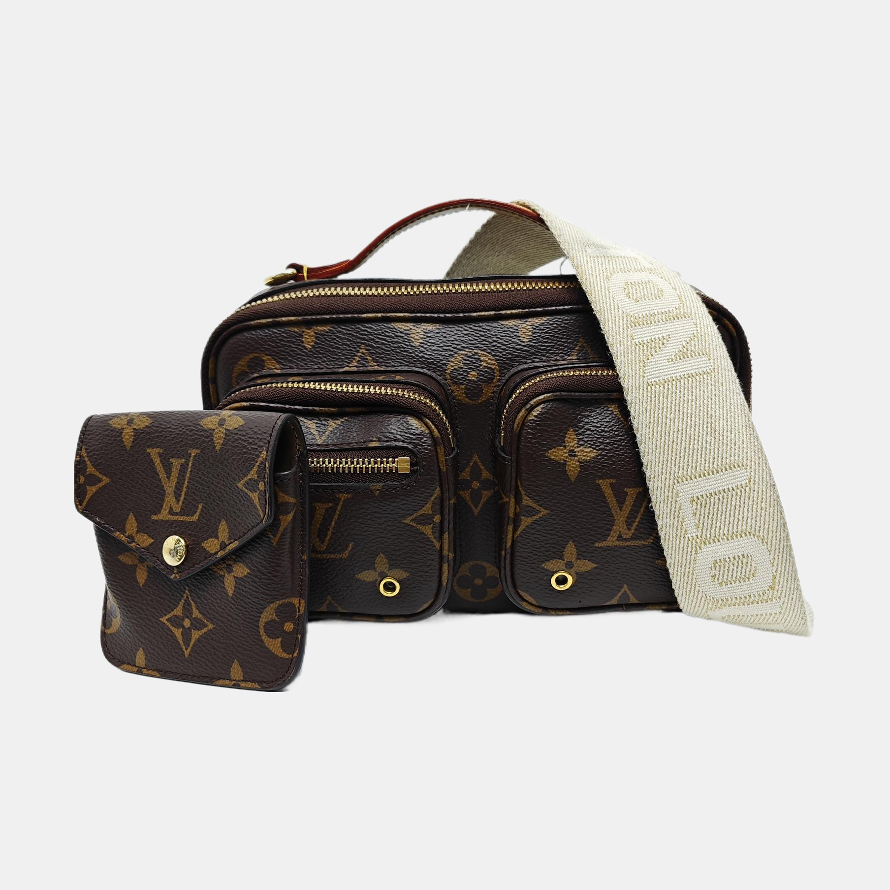 UTILITY Monogram Coated Canvas Brown