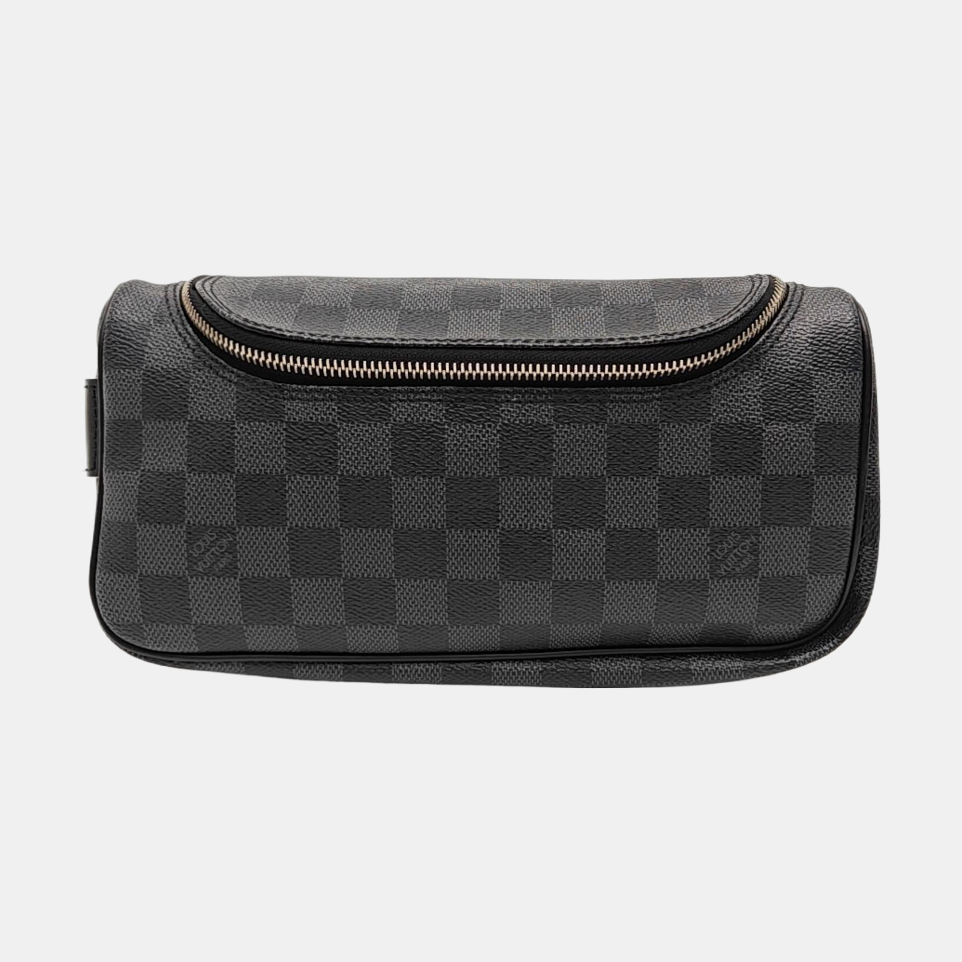 Damier Graphite Coated Canvas Clutch Gray