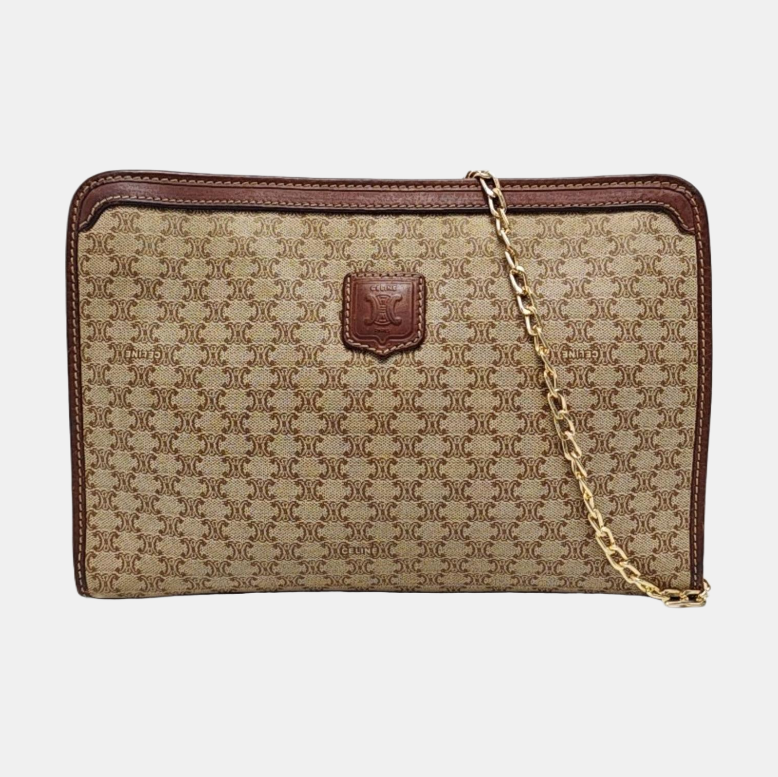 MACADAM CLUTCHES Coated Canvas Beige