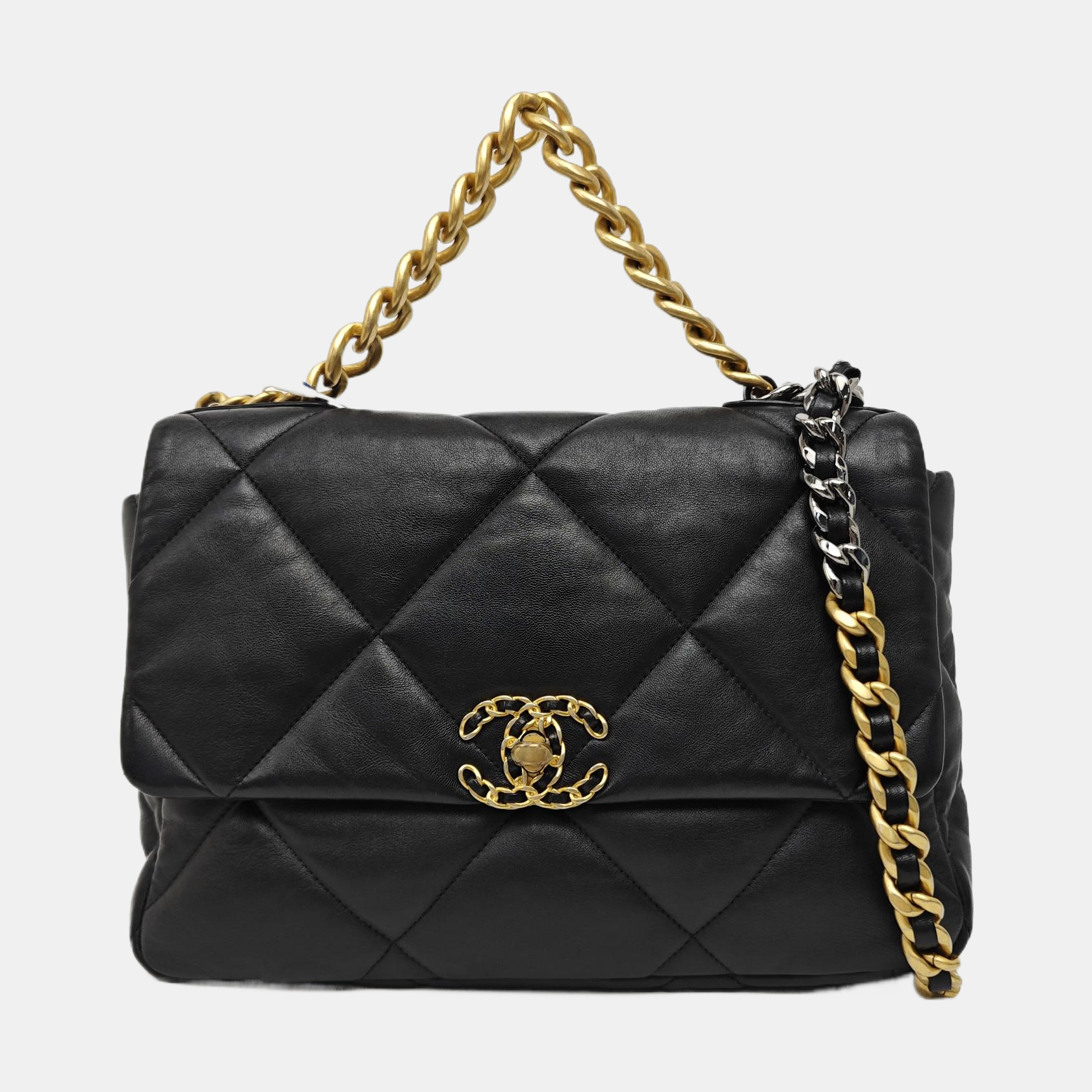 CHANEL 19 Medium Quilted Lambskin Black