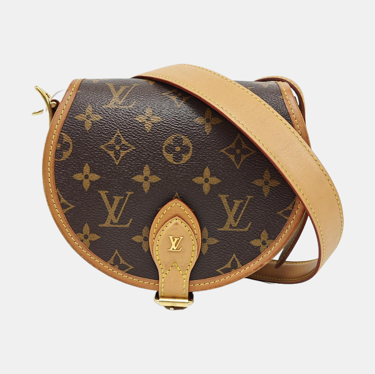 TAMBOURINE Monogram Coated Canvas Brown