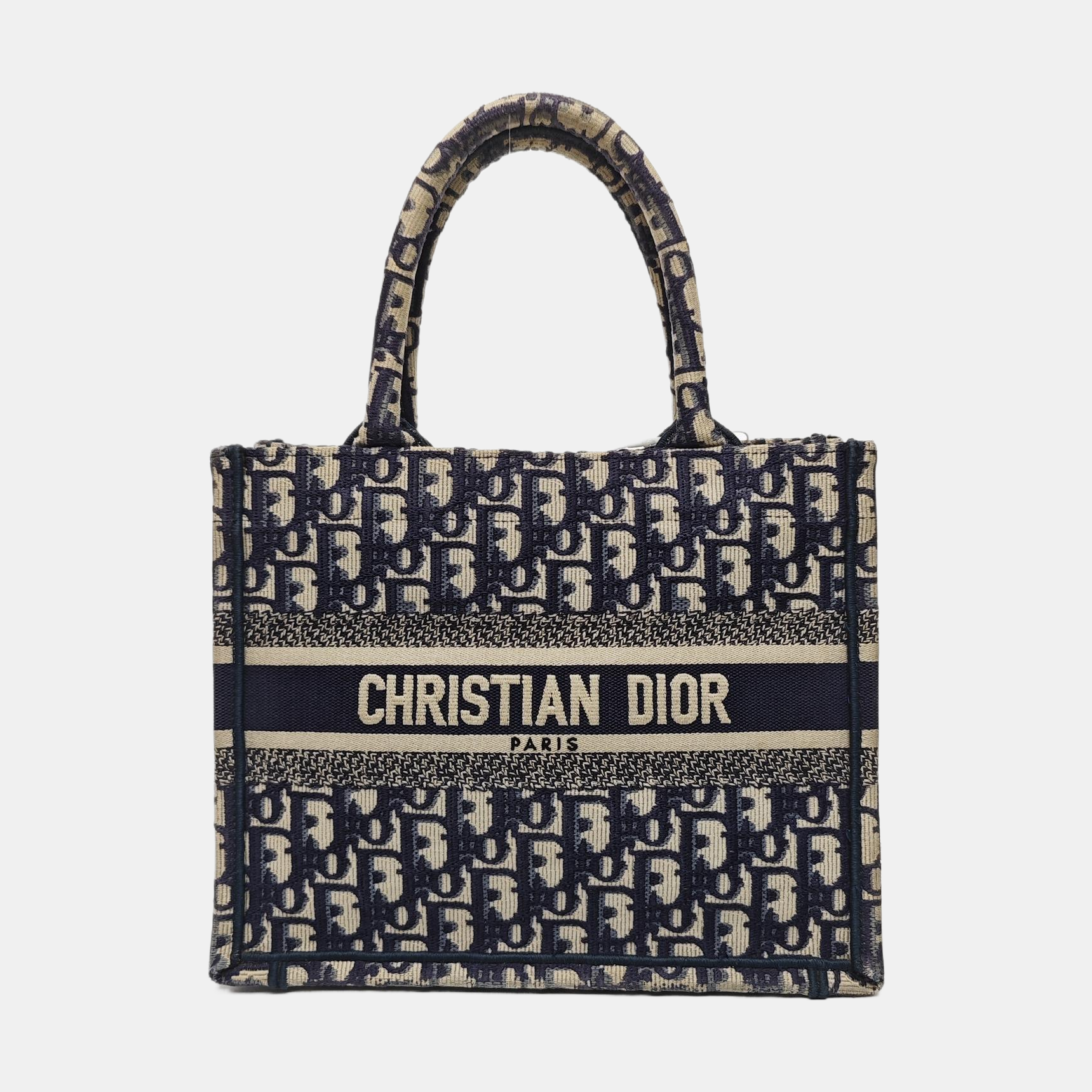 Book Tote Small Oblique Canvas Blue
