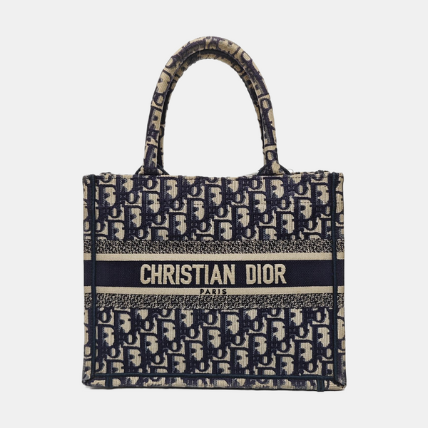 Book Tote Small Oblique Canvas Blue