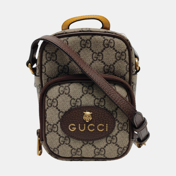 Neo Vintage Mini Monogram Coated Canvas Brown