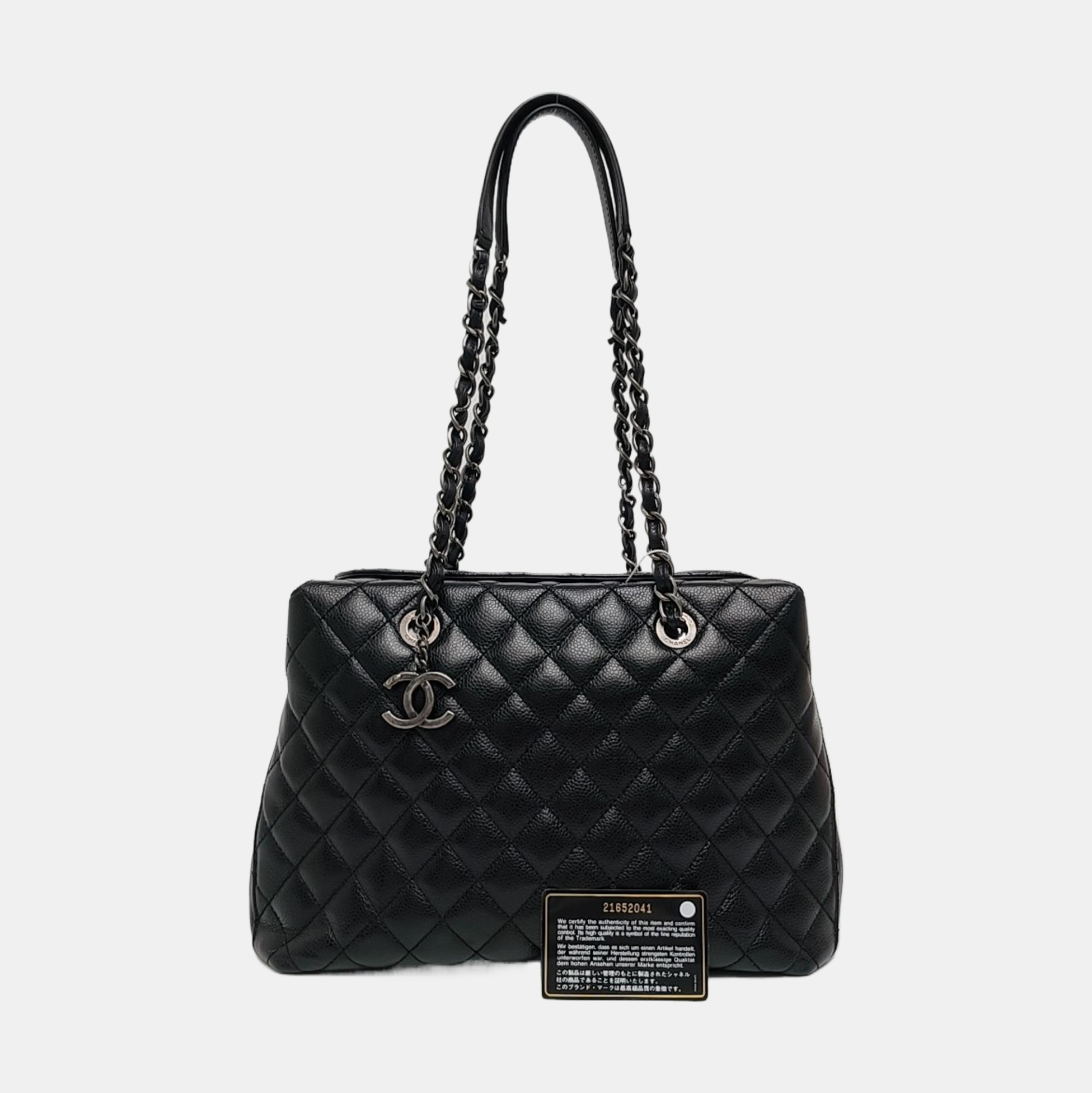 Quilted Calfskin Medium Black