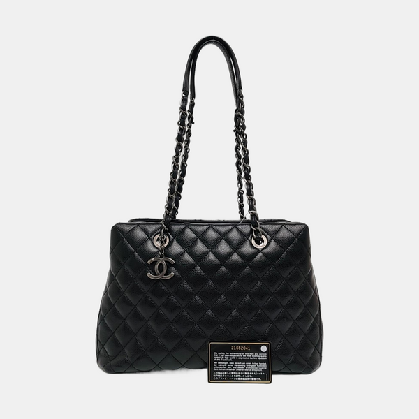 Quilted Calfskin Medium Black