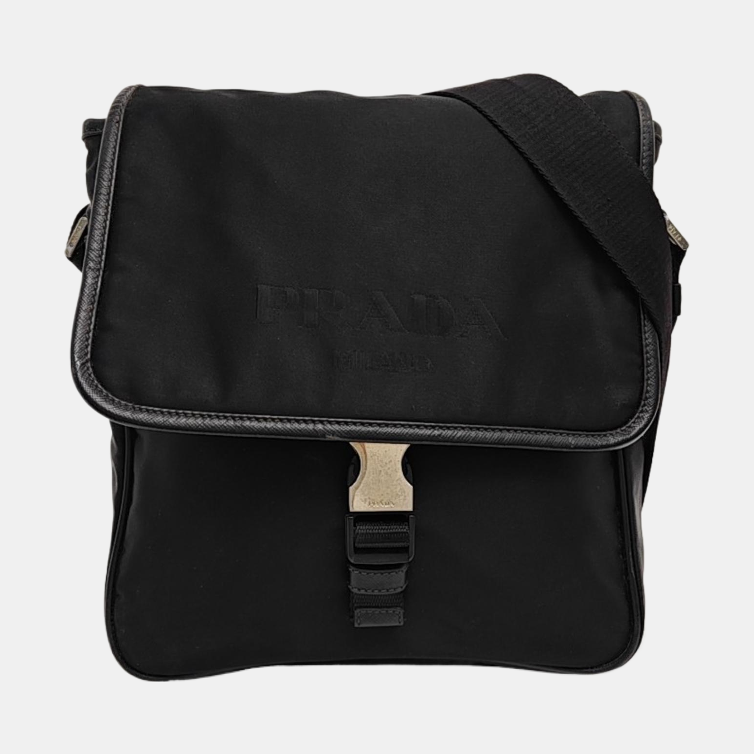 Nylon Shoulder Bag Black