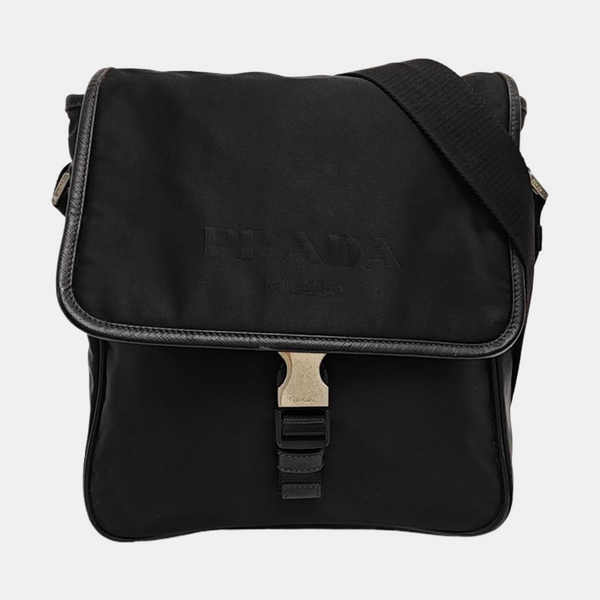 Nylon Shoulder Bag Black