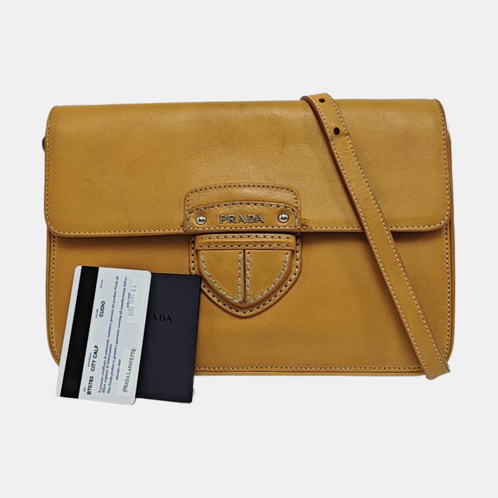 Calfskin Shoulder Bag Yellow
