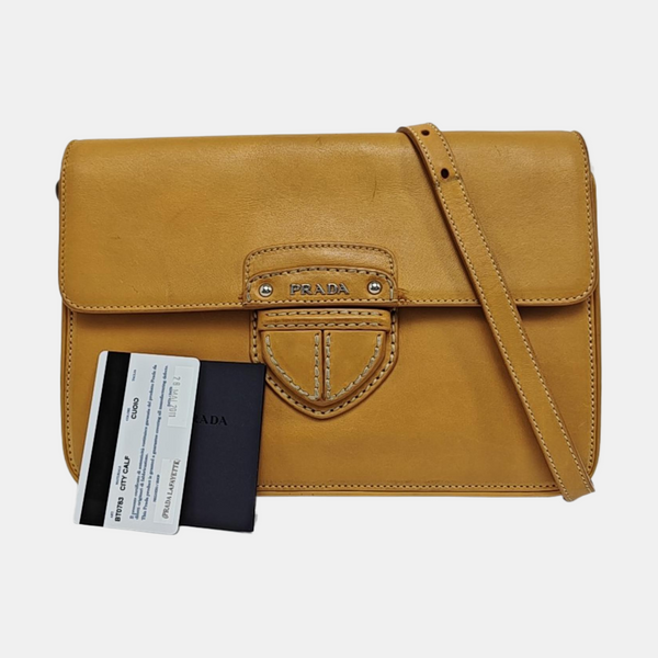 Calfskin Shoulder Bag Yellow