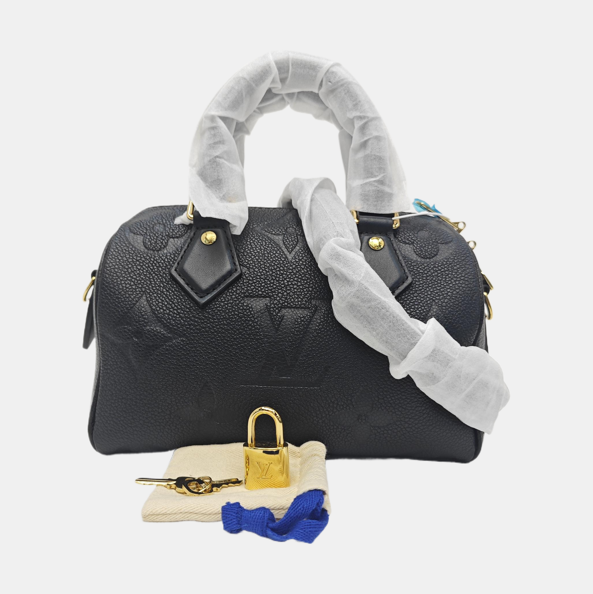 SPEEDY 20 Monogram Calfskin Black