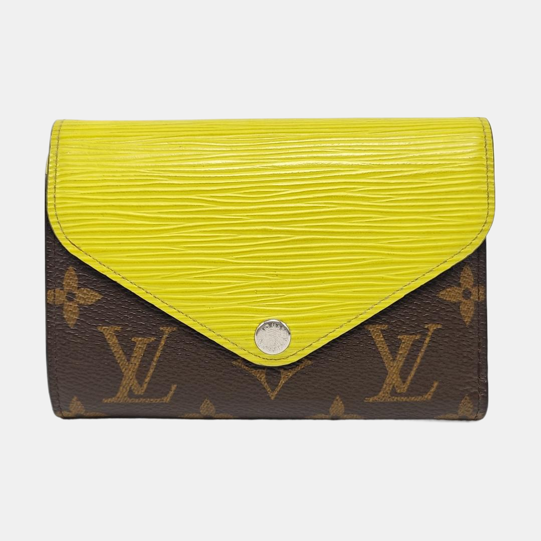 Monogram Coated Canvas Wallet Yellow