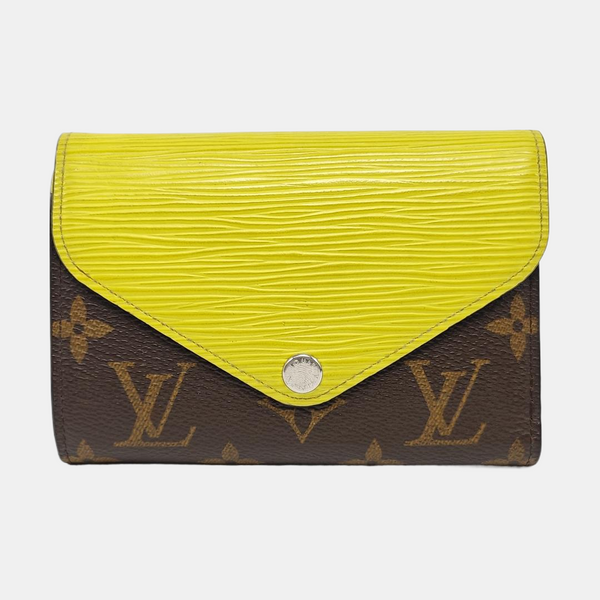Monogram Coated Canvas Wallet Yellow