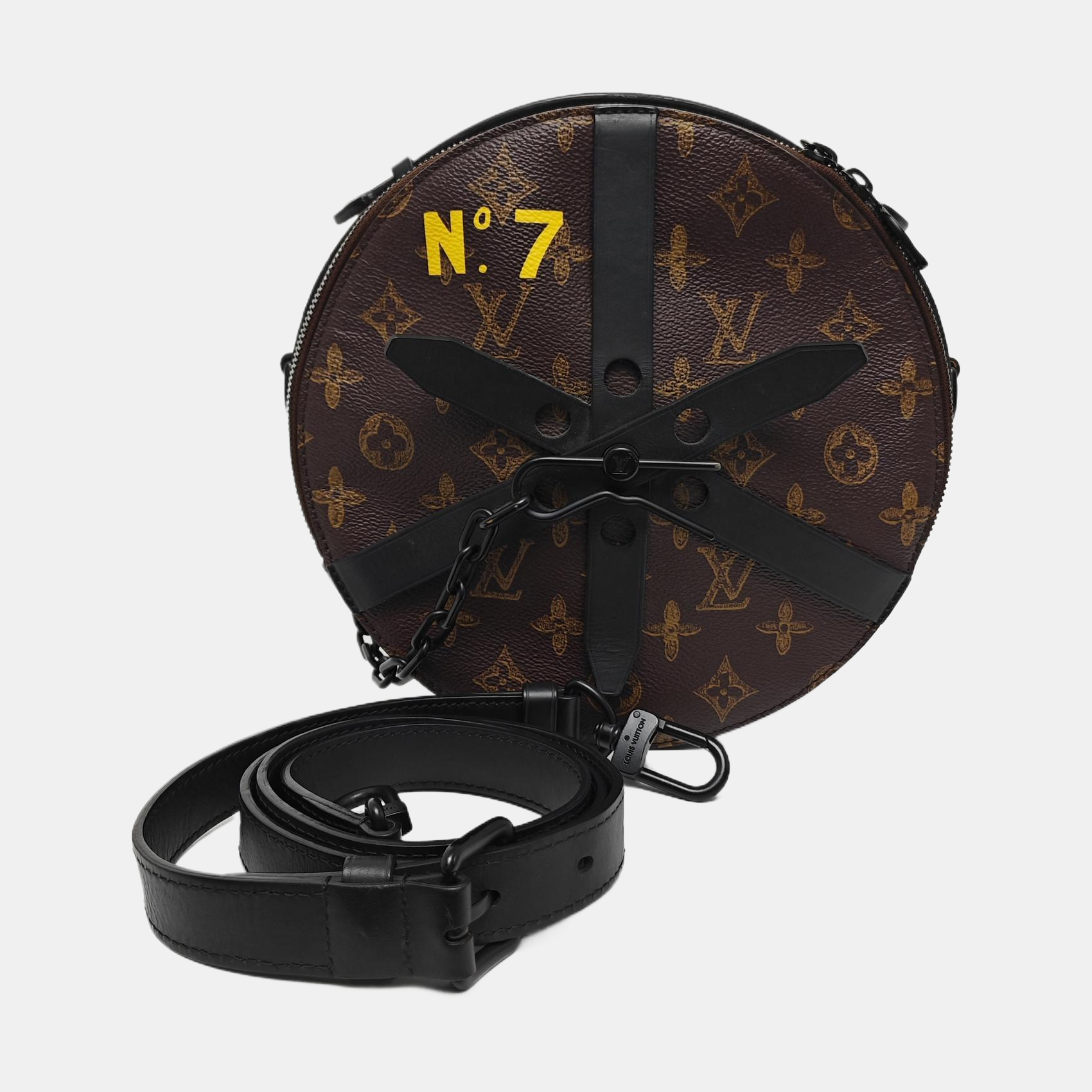 WHEEL BOX Monogram Coated Canvas Brown
