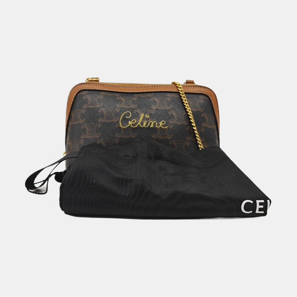 TRIOMPHE CANVAS Small Coated Canvas Brown