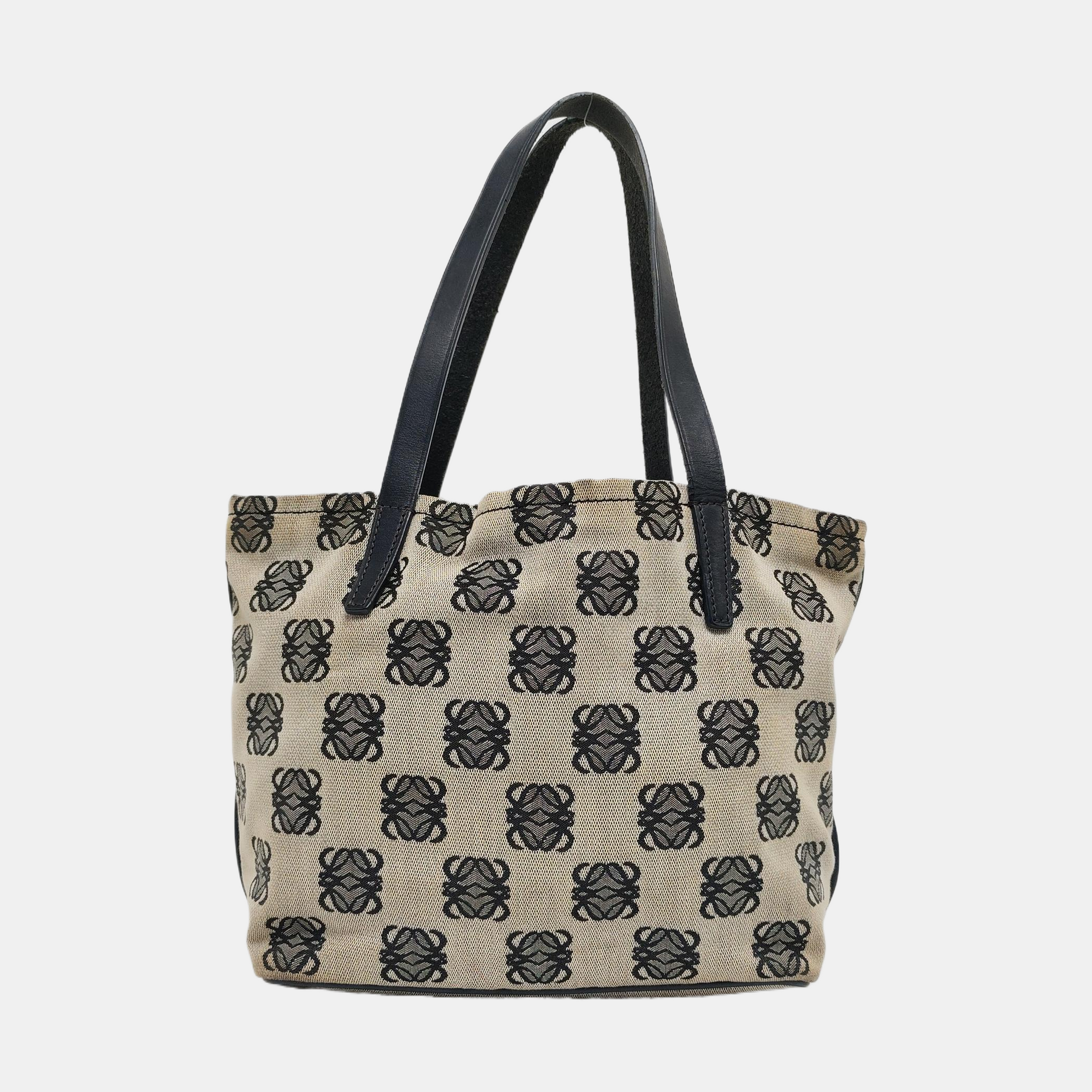 Monogram Canvas Tote Bag Gray