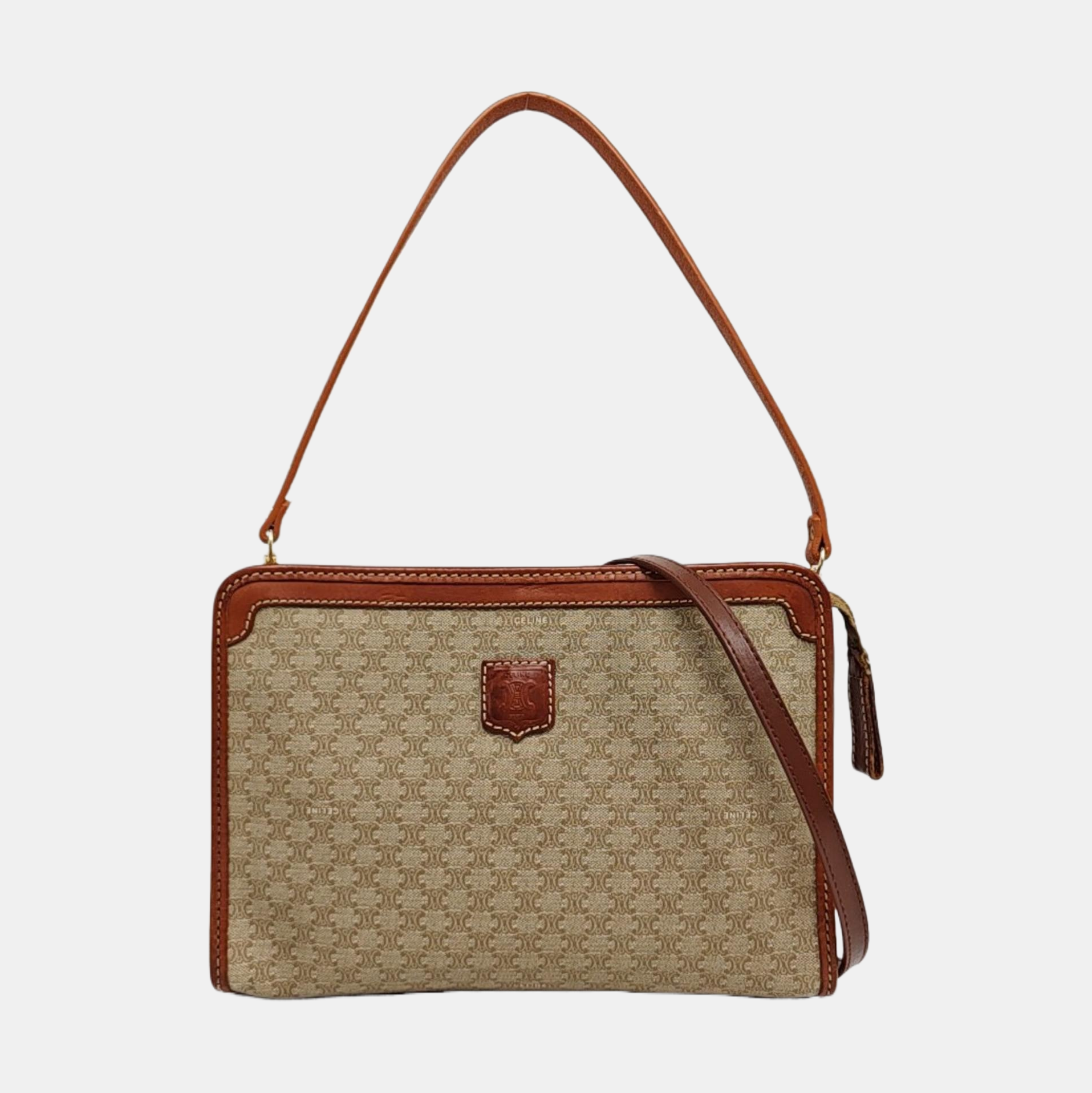 MACADAM CLUTCHES Coated Canvas Beige