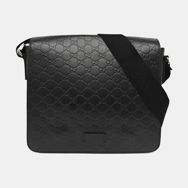 Monogram Calfskin Crossbody Bag Black