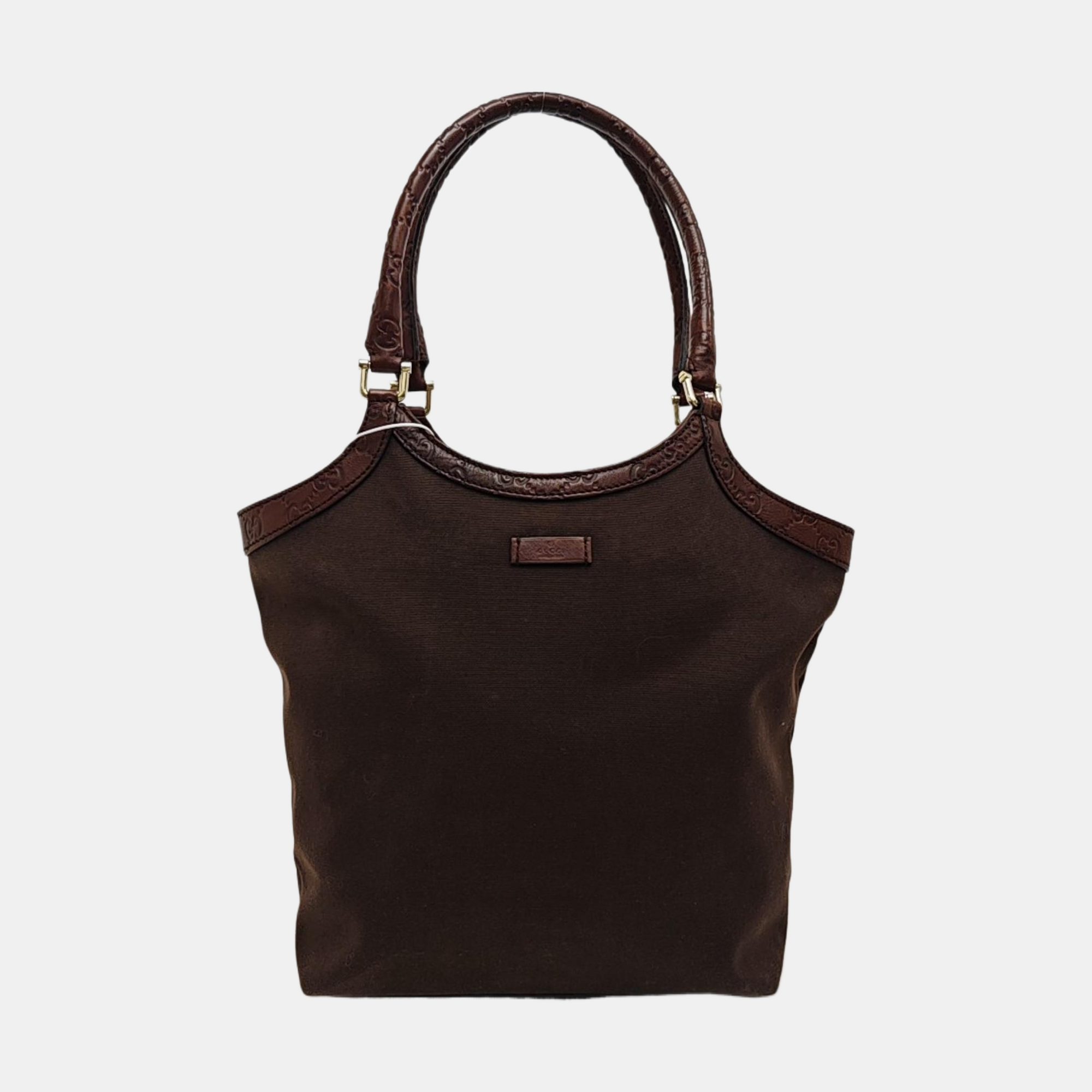 Monogram Canvas Top Handle Bag Brown