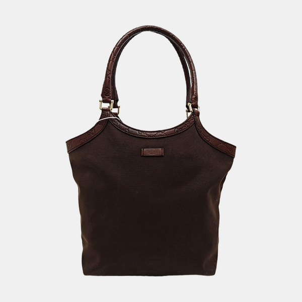 Monogram Canvas Top Handle Bag Brown