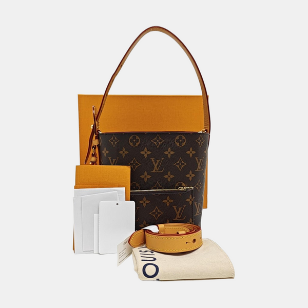 ALL IN BB Monogram Coated Canvas Brown