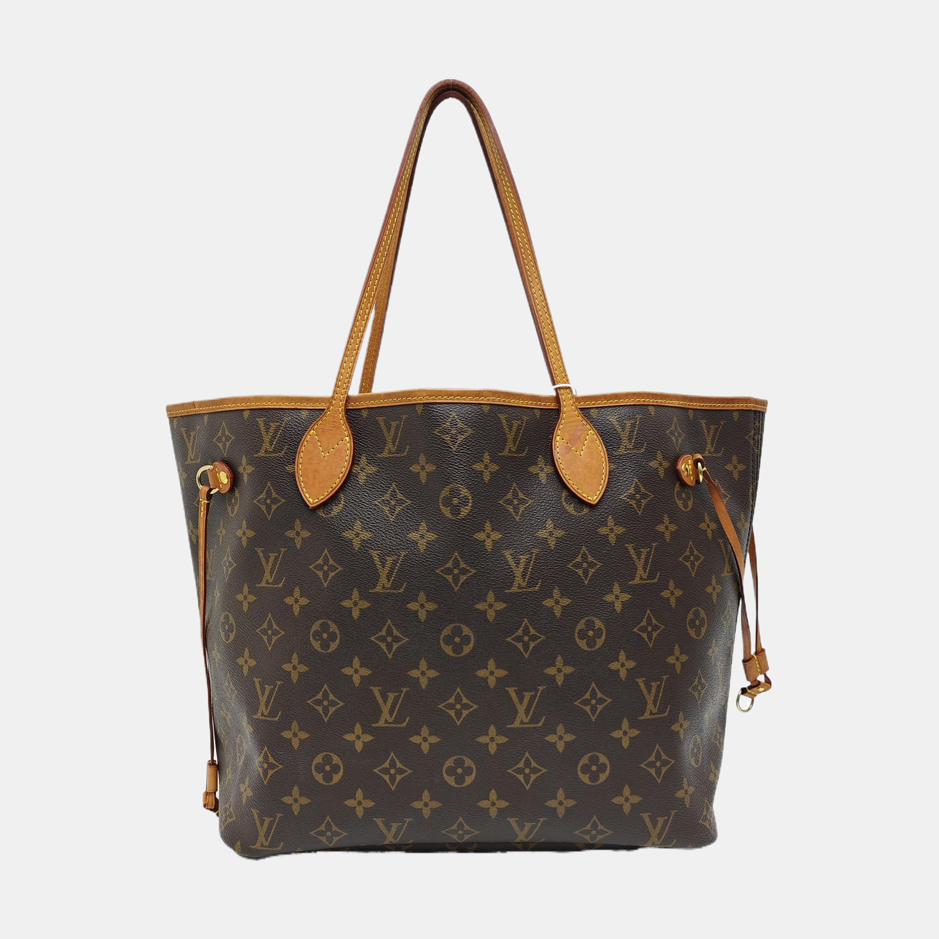 NEVERFULL MM Monogram Coated Canvas Brown