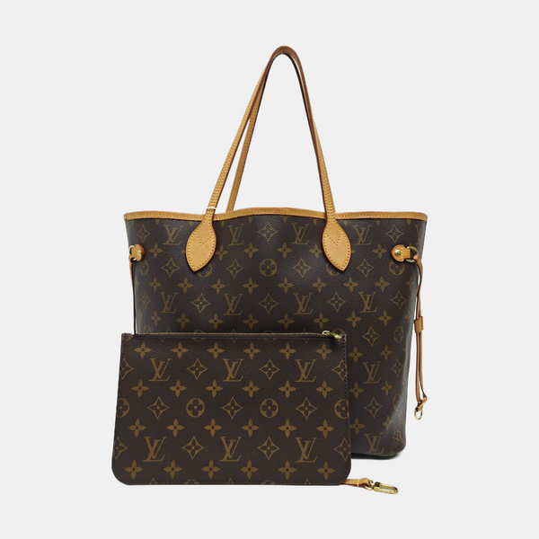 NEVERFULL MM Monogram Coated Canvas Brown