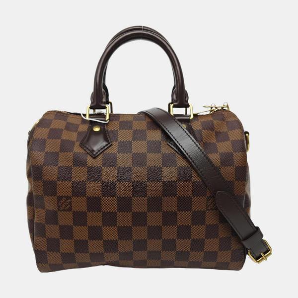 SPEEDY 25 Damier Ebene Coated Canvas Brown
