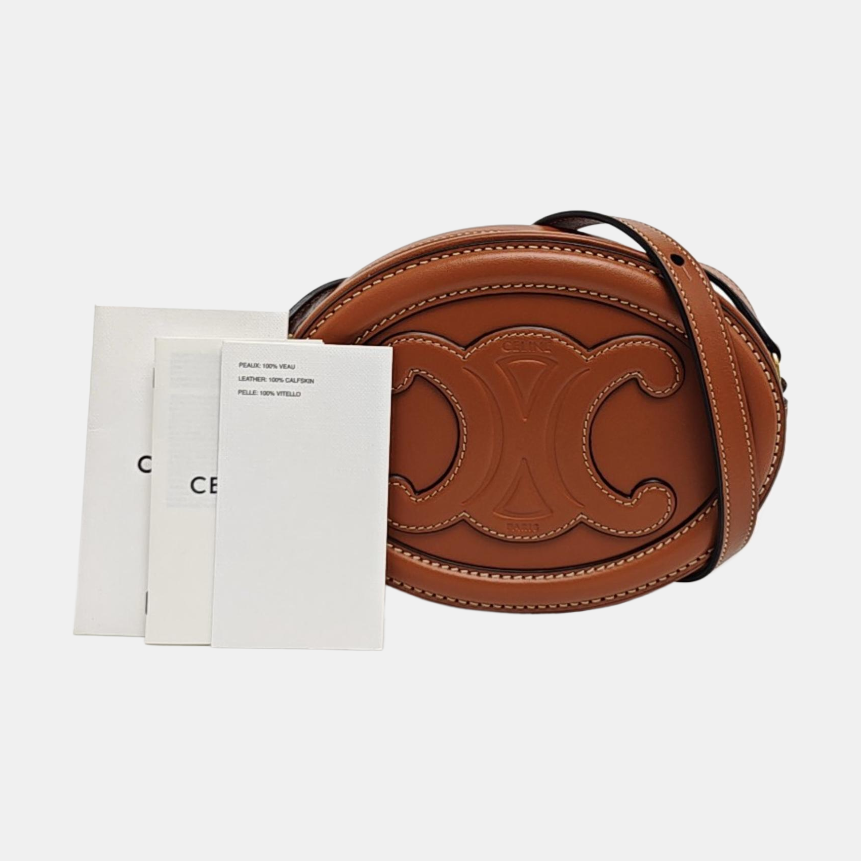 TRIOMPHE Small Calfskin Brown