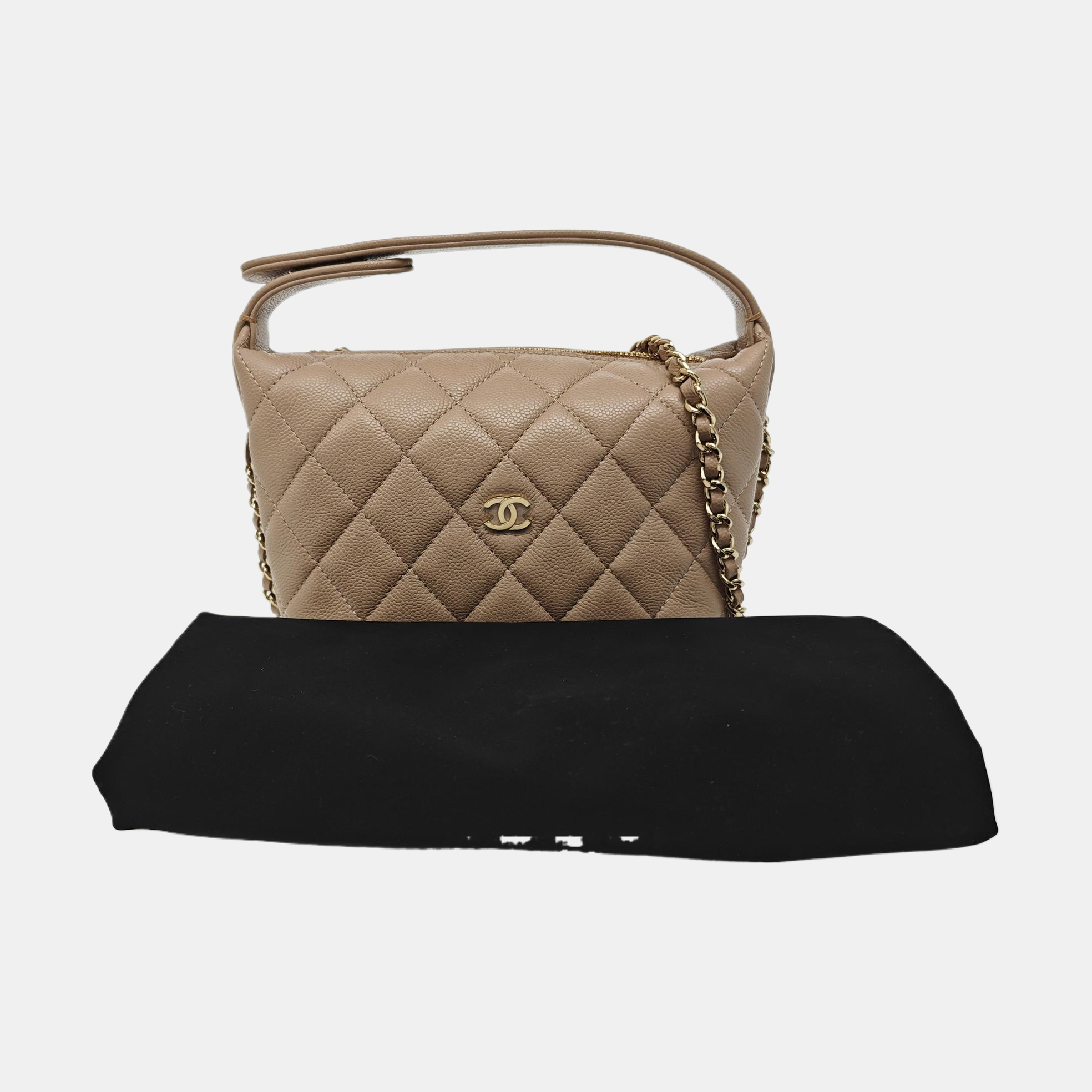 HOBO Quilted Grained Calfskin Beige