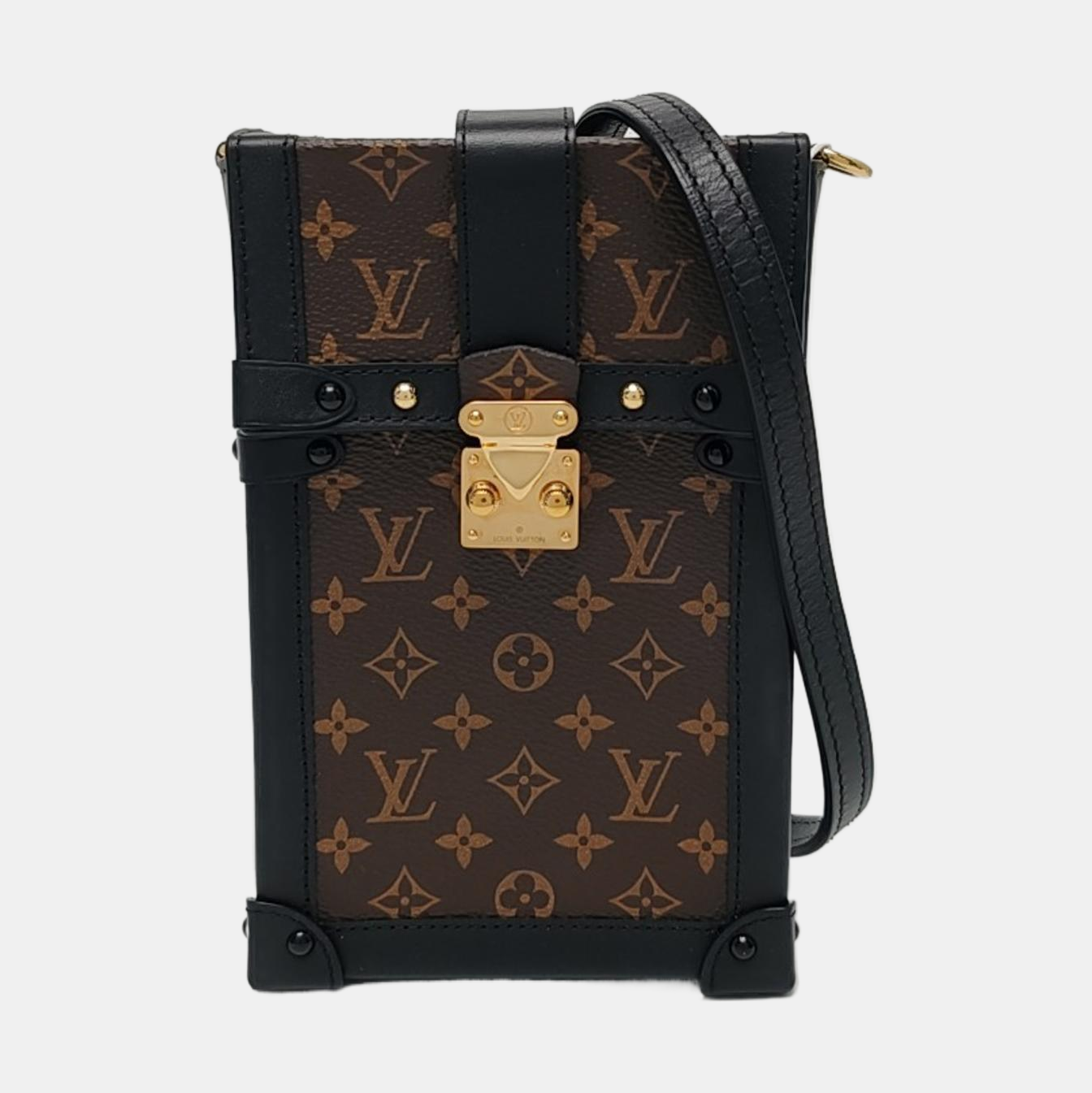 TRUNK Monogram Coated Canvas Brown