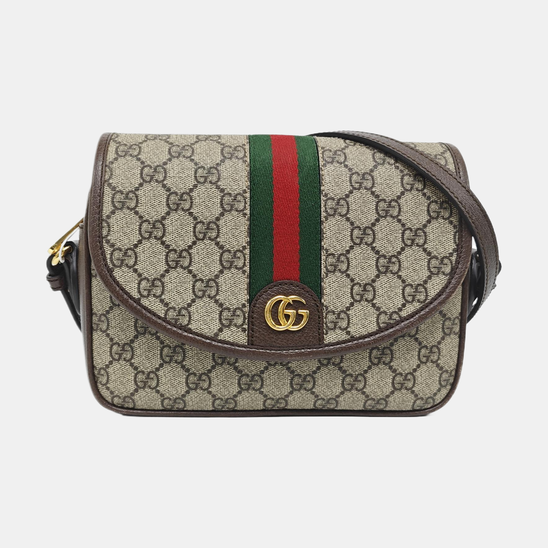 Ophidia Small Monogram Coated Canvas Beige