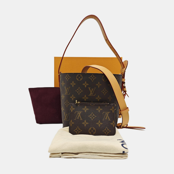 ALL IN BB Monogram Coated Canvas Brown