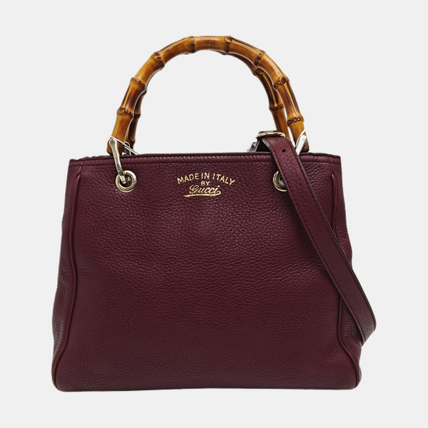 Bamboo 1947 Medium Calfskin Red