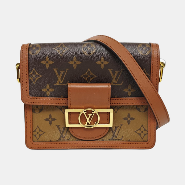 DAUPHINE Mini Monogram Coated Canvas Brown