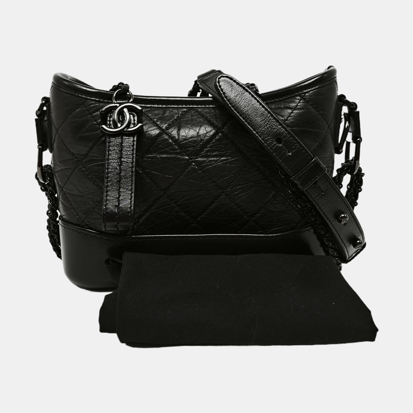 GABRIELLE Small Quilted Calfskin Black