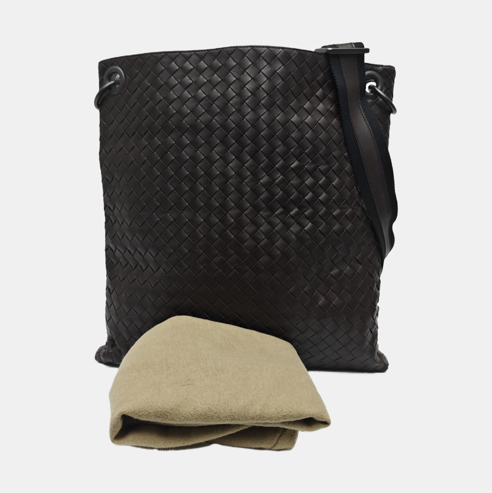 Calfskin Shoulder Bag Brown