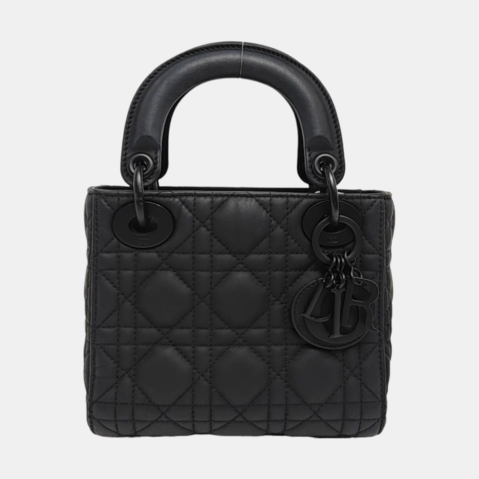 Lady Dior Mini Cannage Calfskin Black