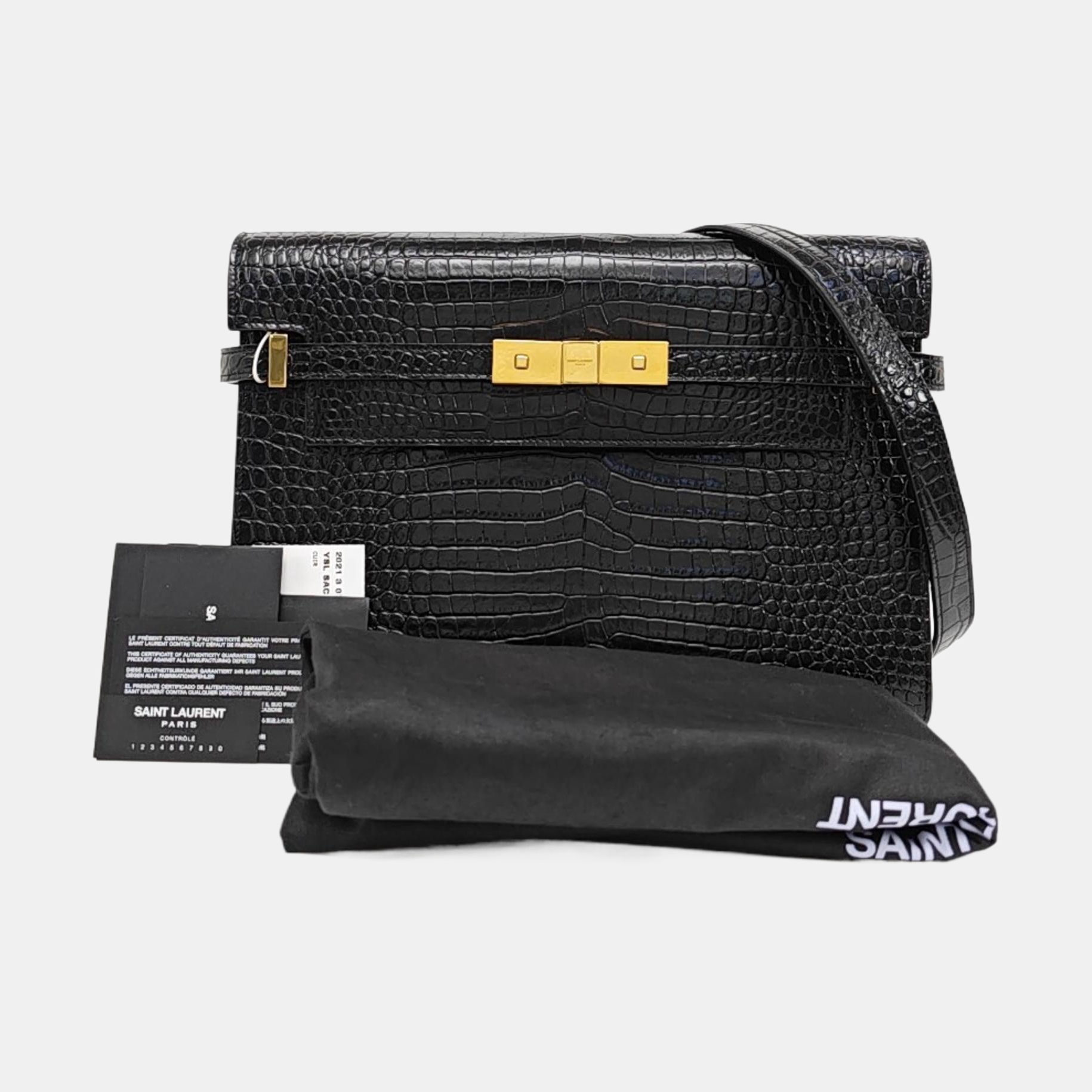 MANHATTAN Medium Calfskin Black