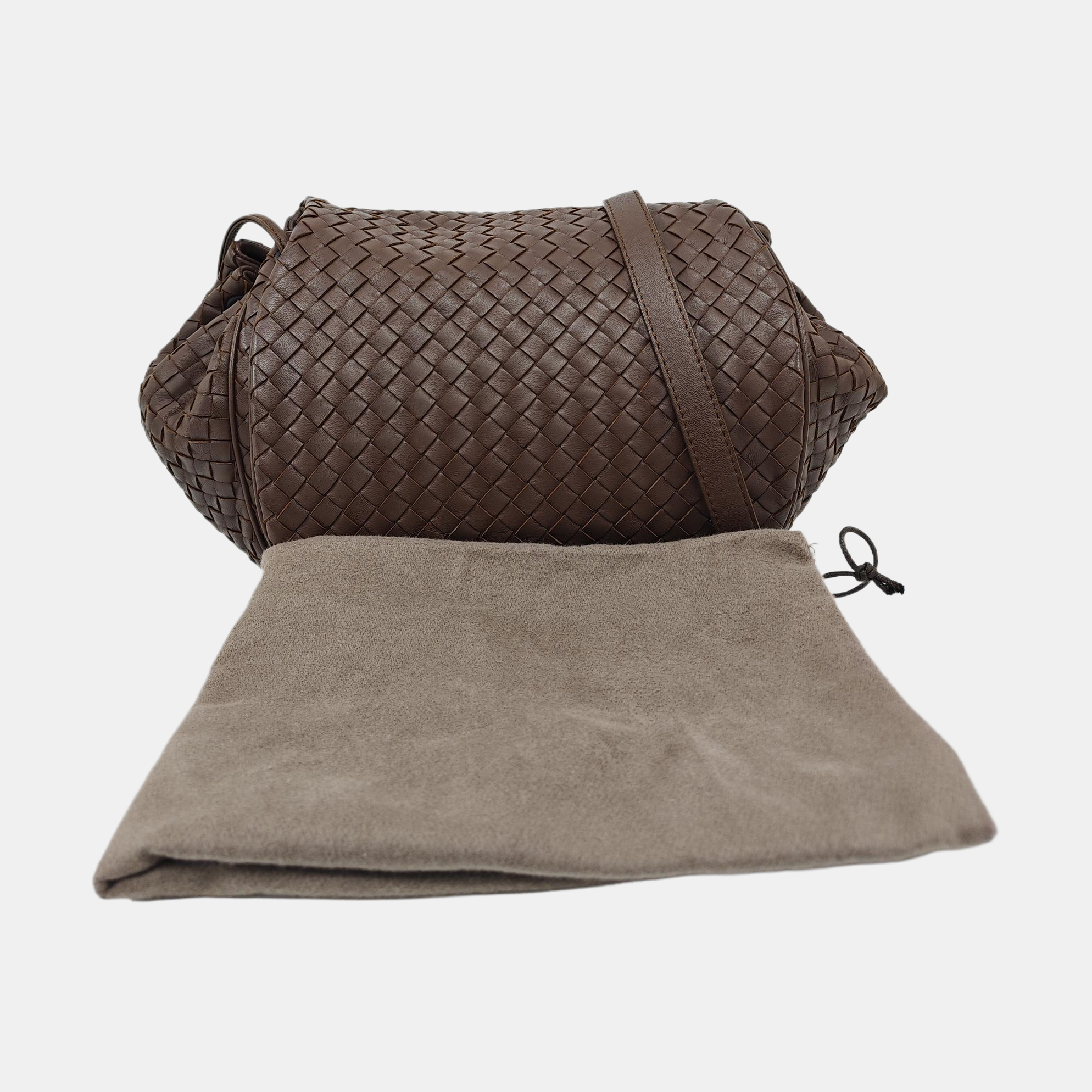 Calfskin Shoulder Bag Brown