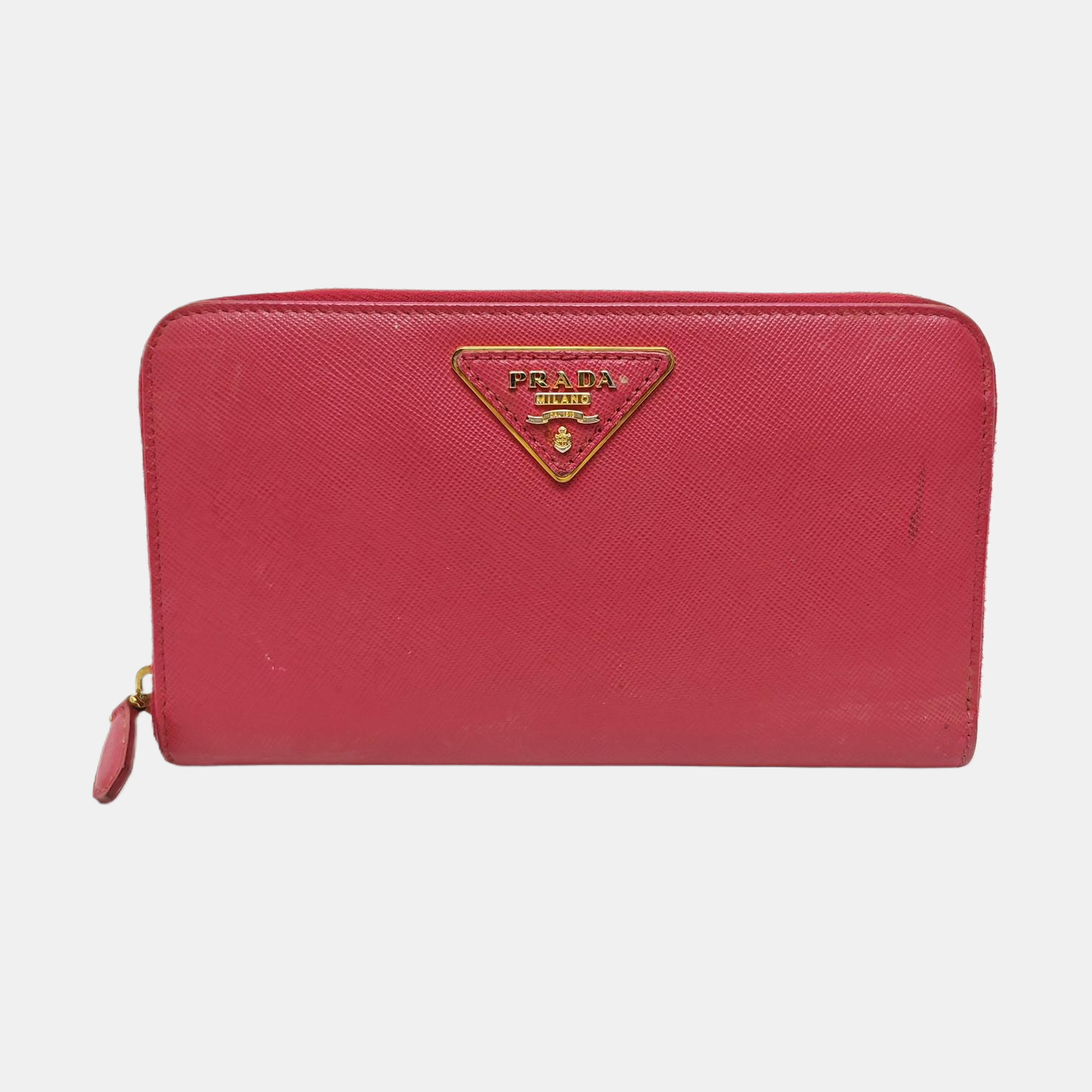 Zippy Wallet Saffiano Calfskin Red Wallet